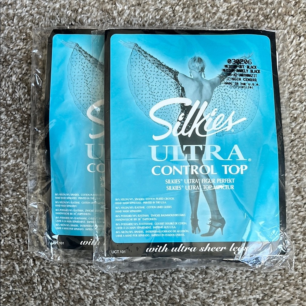 Silkies Ultra Control Top Pantyhose - Set of 2